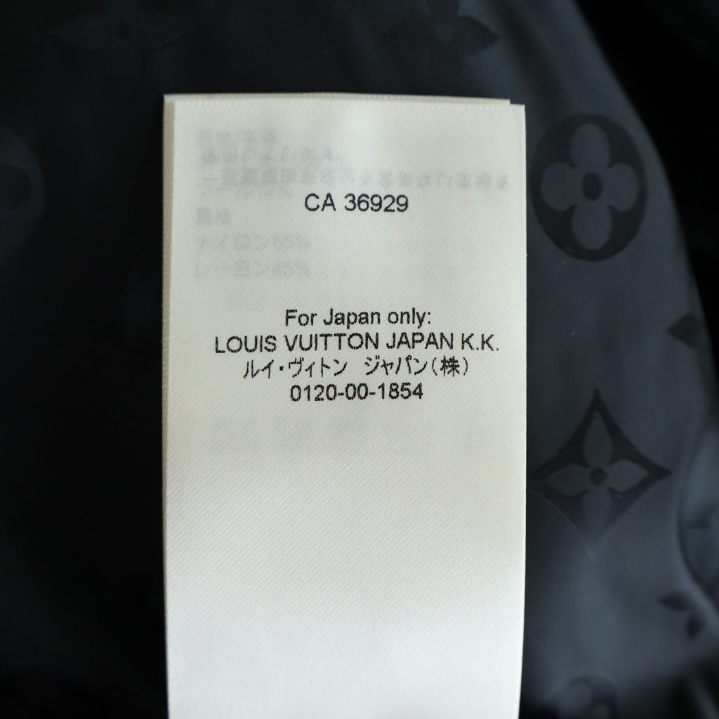 LOUIS VUITTON(ルイヴィトン) 25AW レザーパッチ モノグラム フリースブルゾン ジップアップジャケット グレー RM252MQ TDK HSY42W