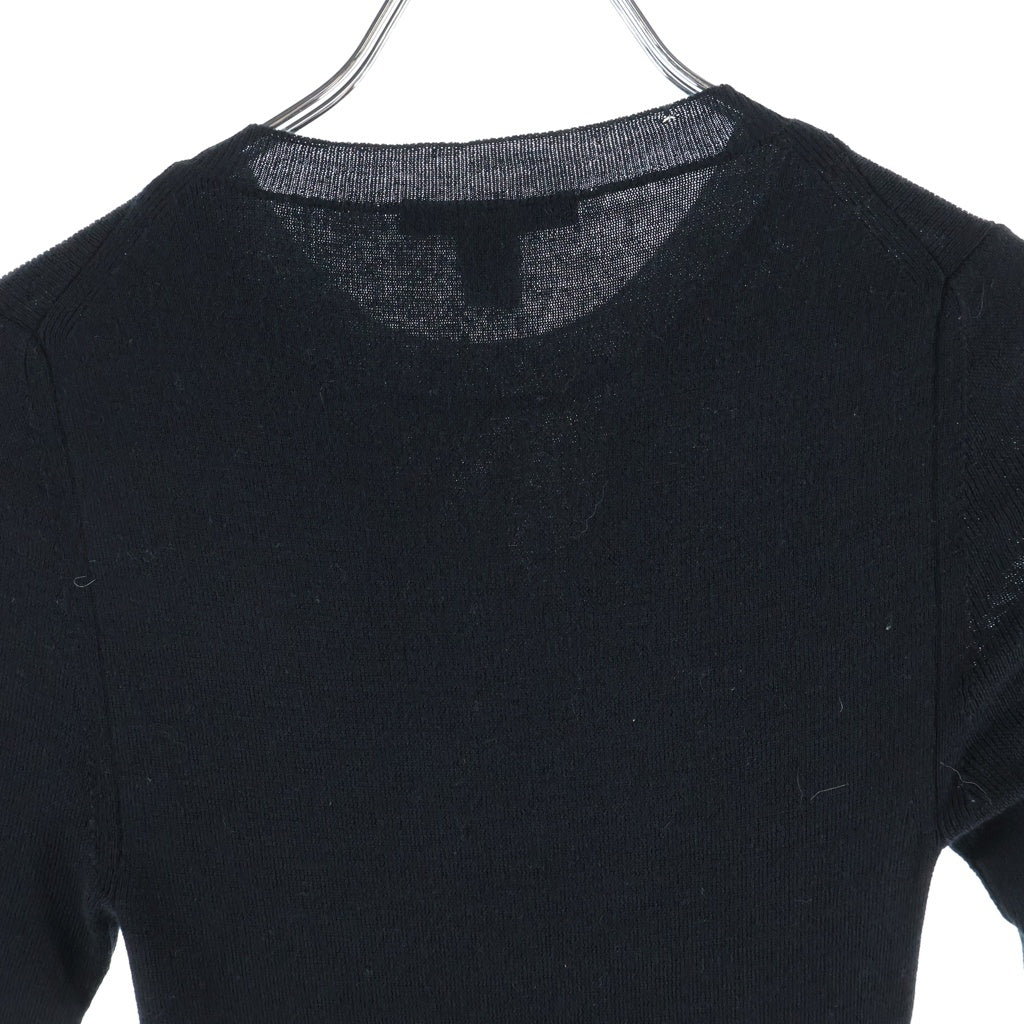 LOUIS VUITTON(ルイヴィトン) 13AW Wool Lace Knit Dress ウール レースデザイン ニットドレス ワンピース ブラック レディース RW132 F 4KD08OD8