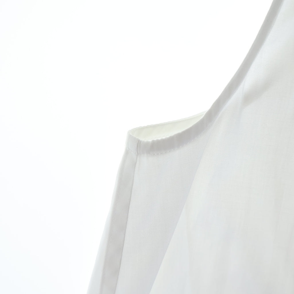 Sacai(サカイ) 25AW Poplin×Cotton Knit Dress ポプリン コットン ノースリーブ ドレス シャツ ホワイト 25-08169 レディース
