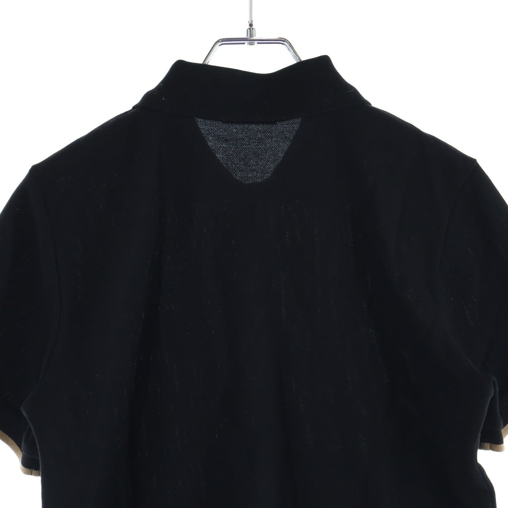 MONCLER(モンクレール) 25SS ワッペンロゴ コットン 半袖ポロシャツ ブラック レディース K10938A00001