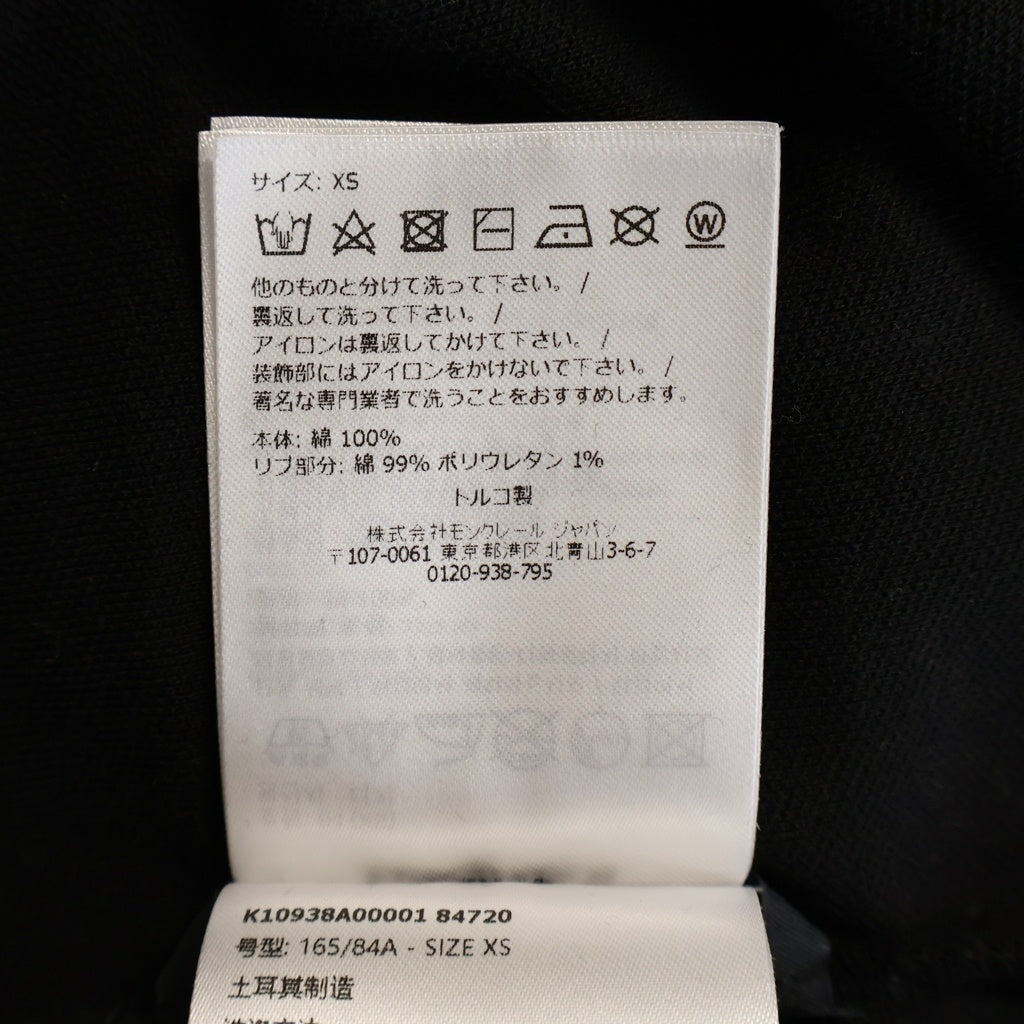 MONCLER(モンクレール) 25SS ワッペンロゴ コットン 半袖ポロシャツ ブラック レディース K10938A00001