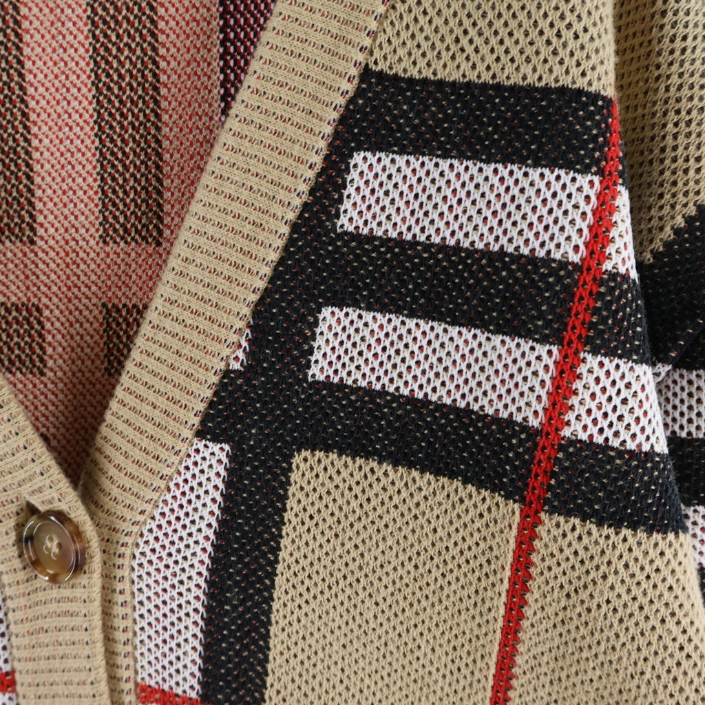 BURBERRY(バーバリー) ノヴァチェック ニット カーディガン ブラウン 8070353 レディース