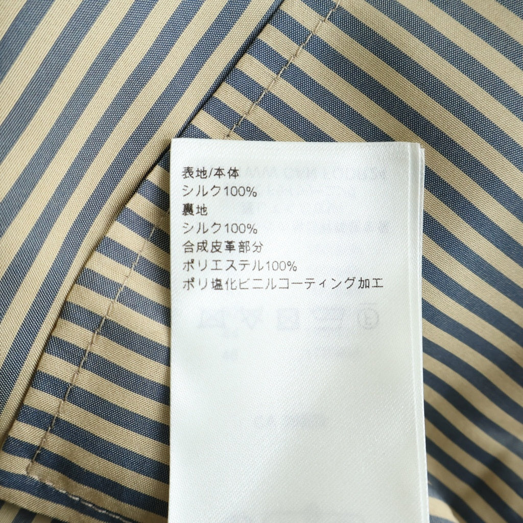 LOUIS VUITTON(ルイヴィトン) 24SS ストライプ スタンドカラー シルク 長袖シャツ ブラウス ゴールド/グレー レディース RW241WW CAN FQDR24