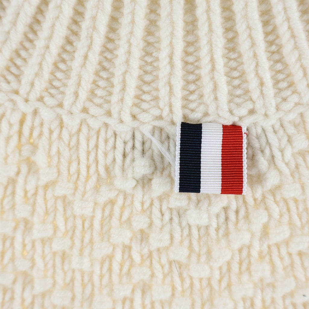 THOM BROWNE(トムブラウン) 4Bar Cable Knit Sweater 4バー ケーブルニット セーター アイボリー FKA399A-Y1036-100 レディース
