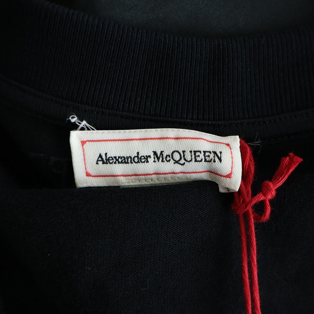 Alexander McQueen(アレキサンダーマックイーン) ナイロン切替 ドッキングデザイン ノースリーブ カクテルドレス ワンピース ブラック 745369 レディース