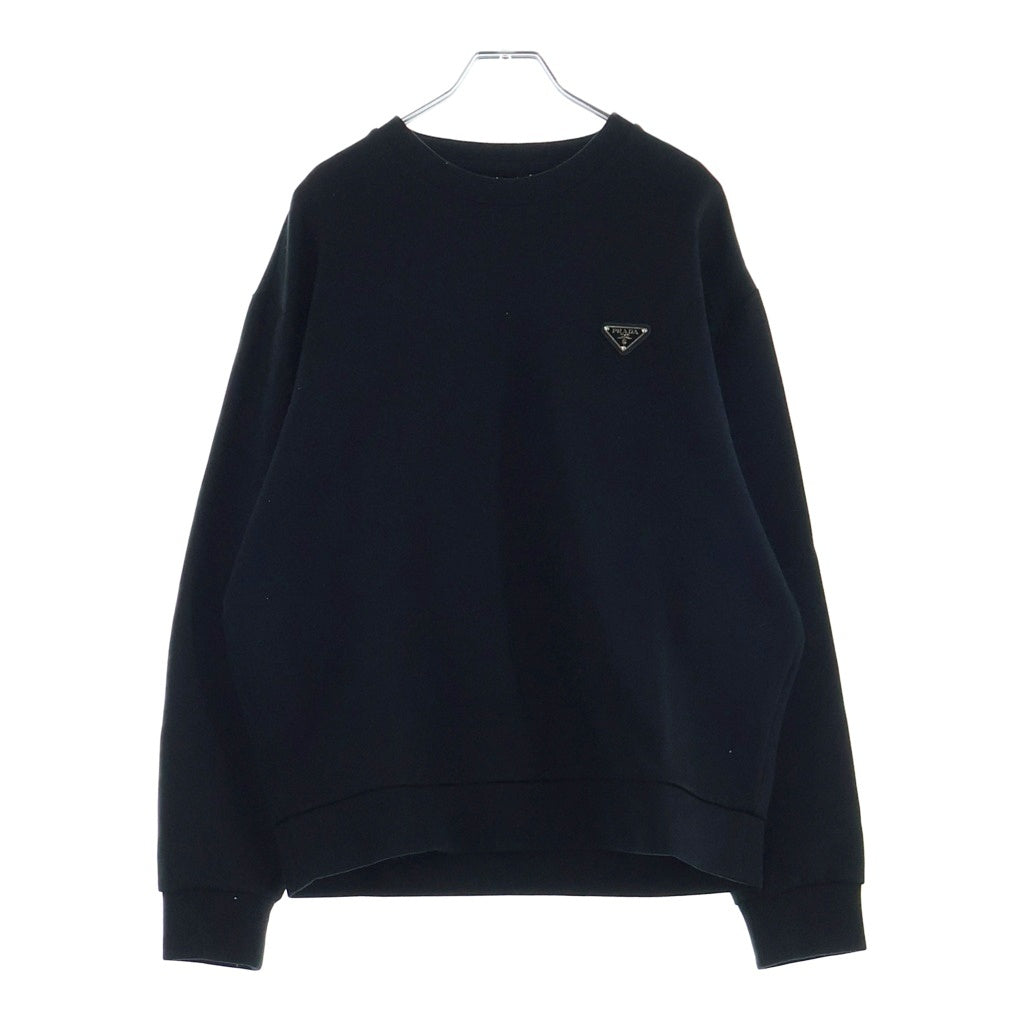 PRADA(プラダ) トライアングルプレート テクニカルコットン スウェット 長袖シャツ トレーナー ブラック UJL90B S000 110Q レディース