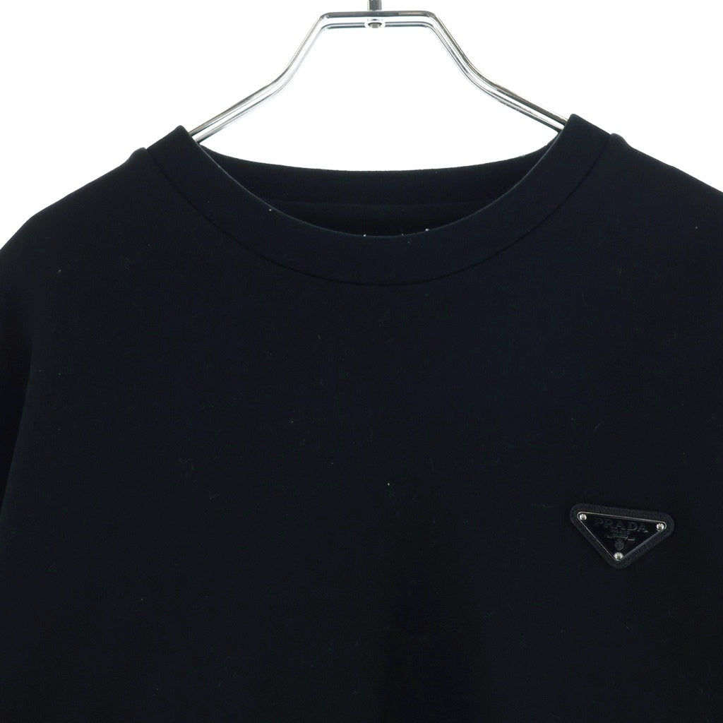 PRADA(プラダ) トライアングルプレート テクニカルコットン スウェット 長袖シャツ トレーナー ブラック UJL90B S000 110Q レディース