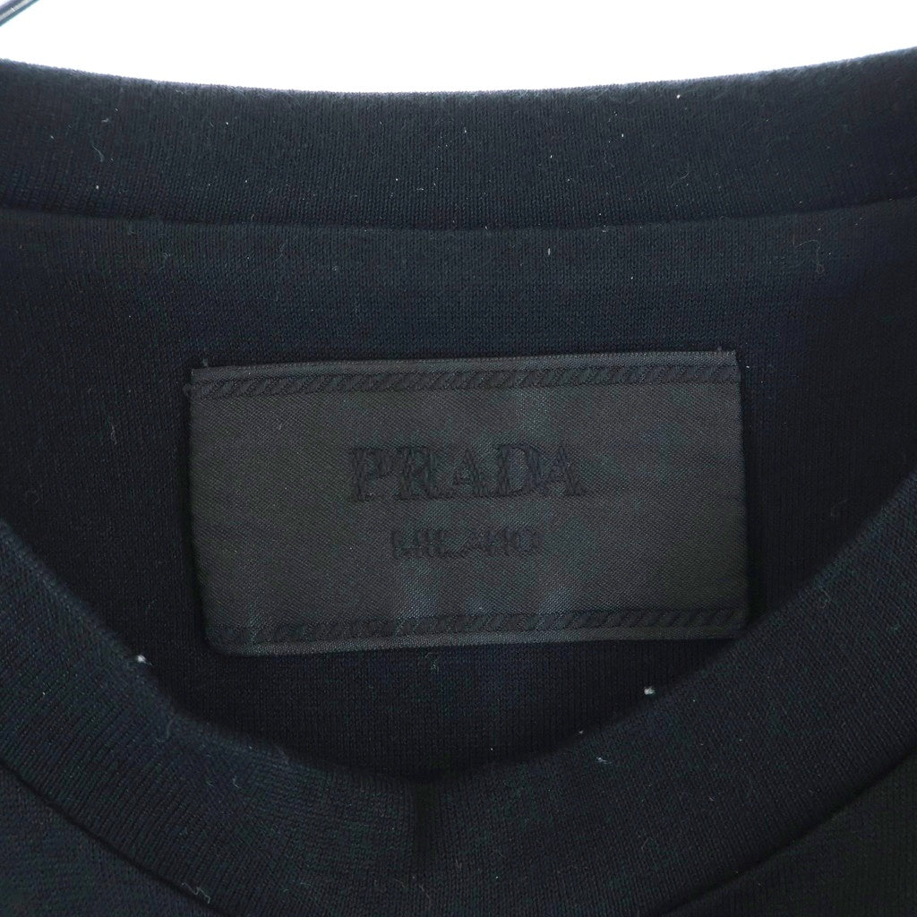 PRADA(プラダ) トライアングルプレート テクニカルコットン スウェット 長袖シャツ トレーナー ブラック UJL90B S000 110Q レディース