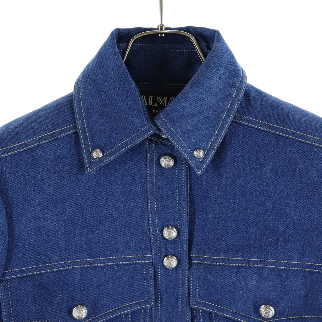 BALMAIN(バルマン) ショート丈 デニムジャケット レディース インディゴ