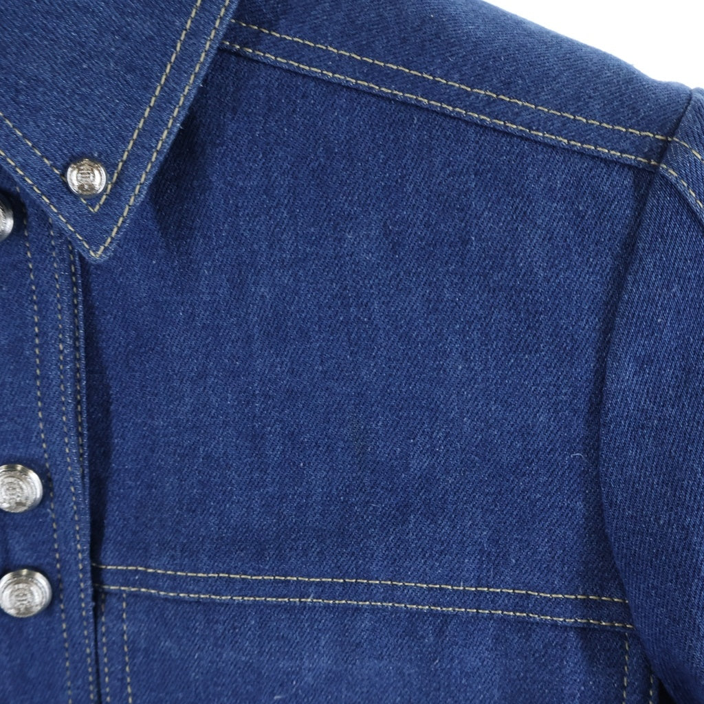 BALMAIN(バルマン) ショート丈 デニムジャケット レディース インディゴ