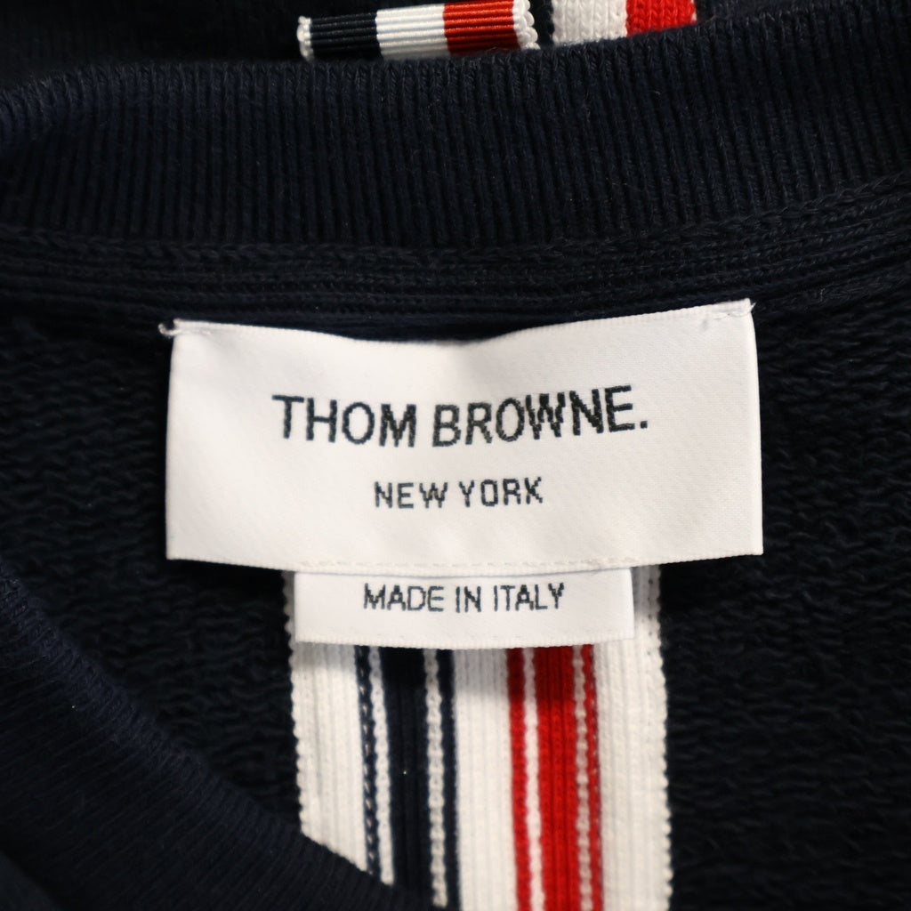 THOM BROWNE(トムブラウン) クラシックバックストライプ ループバック クルーネック スウェットトレーナー ネイビー FJT070A-03377-415 レディース