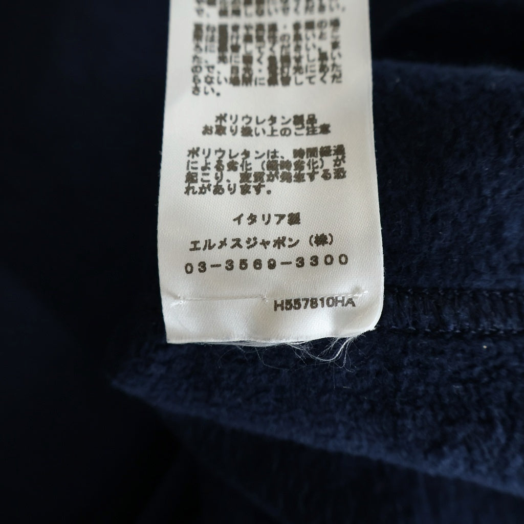 HERMES(エルメス) フロントHパズルデザイン ラウンドネック ロングスリーブ 長袖スウェット トレーナー ネイビー H557810HA レディース