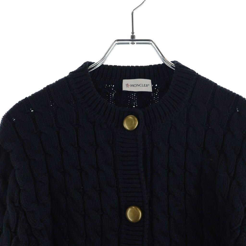 MONCLER(モンクレール) 25AW コットンブレンド ニット カーディガン ブラック レディース K20939B00004