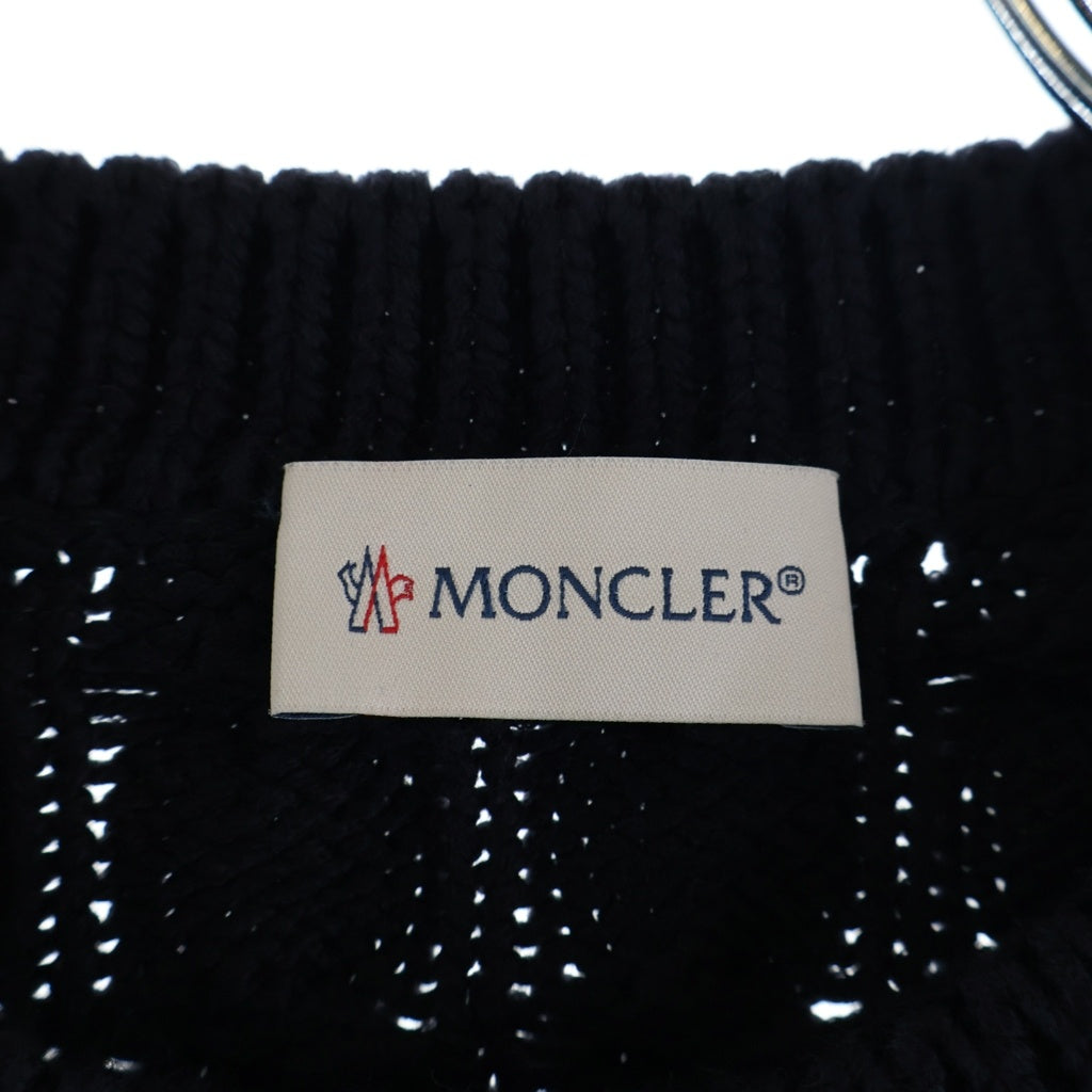 MONCLER(モンクレール) 25AW コットンブレンド ニット カーディガン ブラック レディース K20939B00004