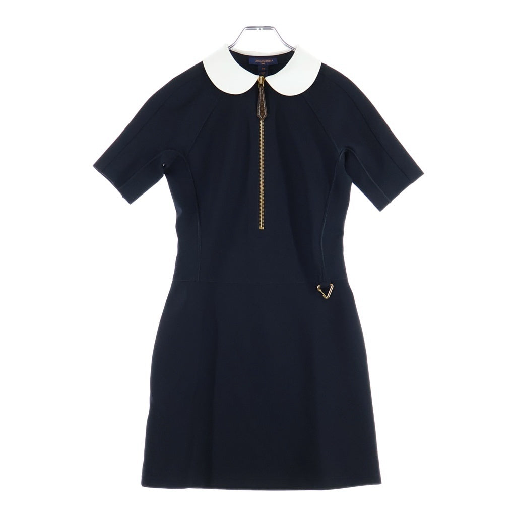 LOUIS VUITTON(ルイヴィトン) 23AW テクニカルジャージーピーターパンカラードレス レディース ブラック RW232W G72 FPDR15
