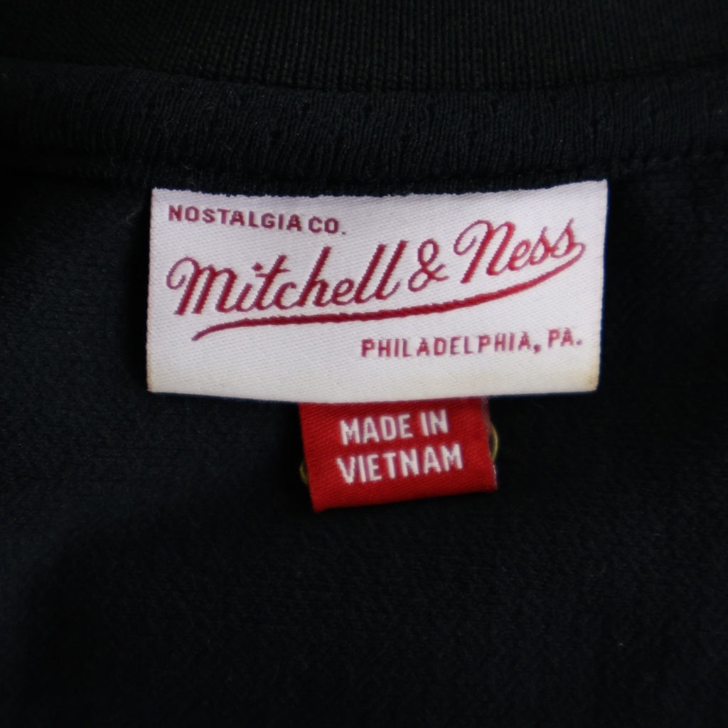 Mitchell&Ness(ミッチェル アンド ネス) ×BREATH HOCKEY JERSEY ブレス ナンバリング ロゴ ホッケー ジャージー Vネック 長袖Tシャツ カットソー ブラック