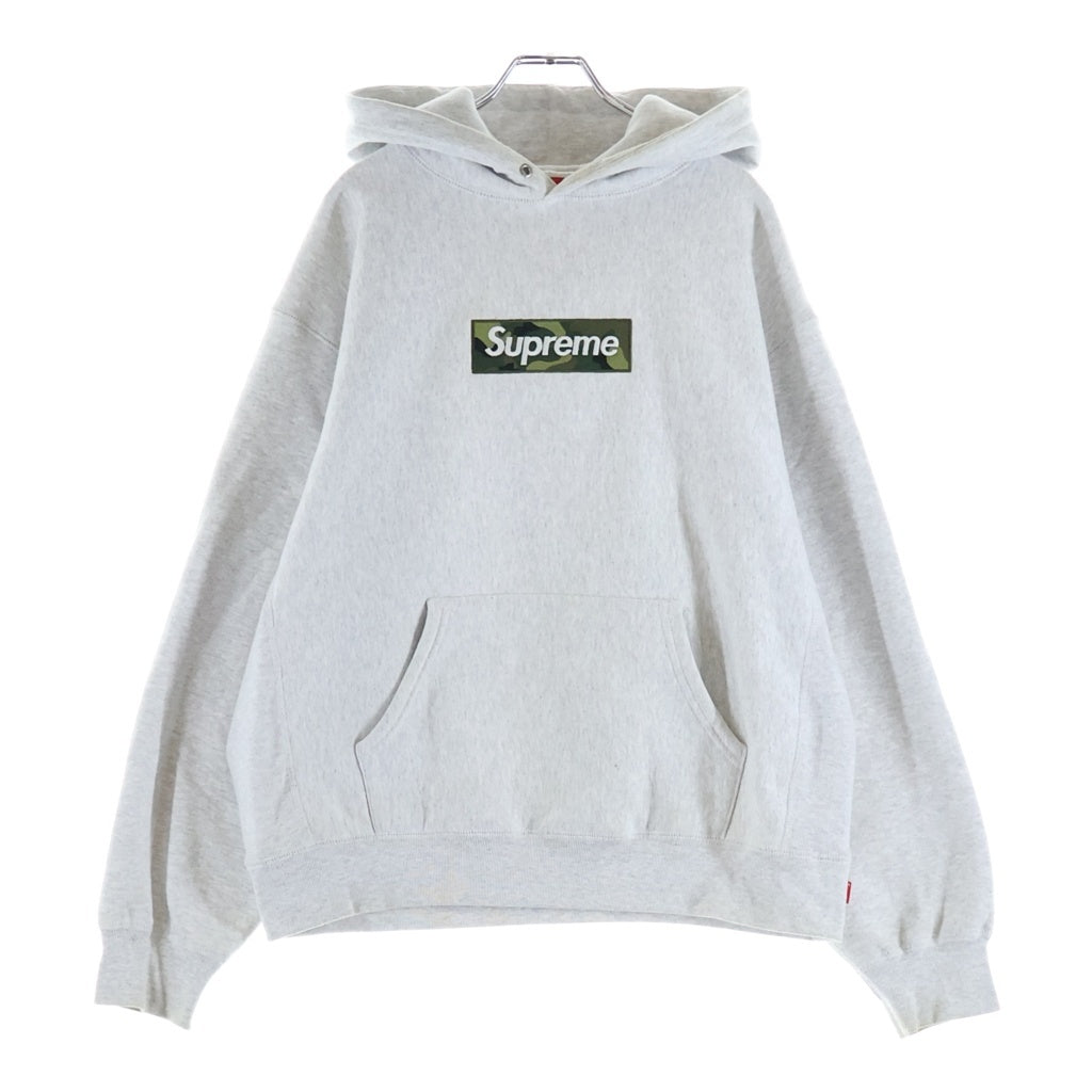 SUPREME(シュプリーム) 23AW Box Logo Hooded Sweatshirt カモ柄 ボックスロゴ フーデッドプルオーバースウェットシャツ パーカー グレー