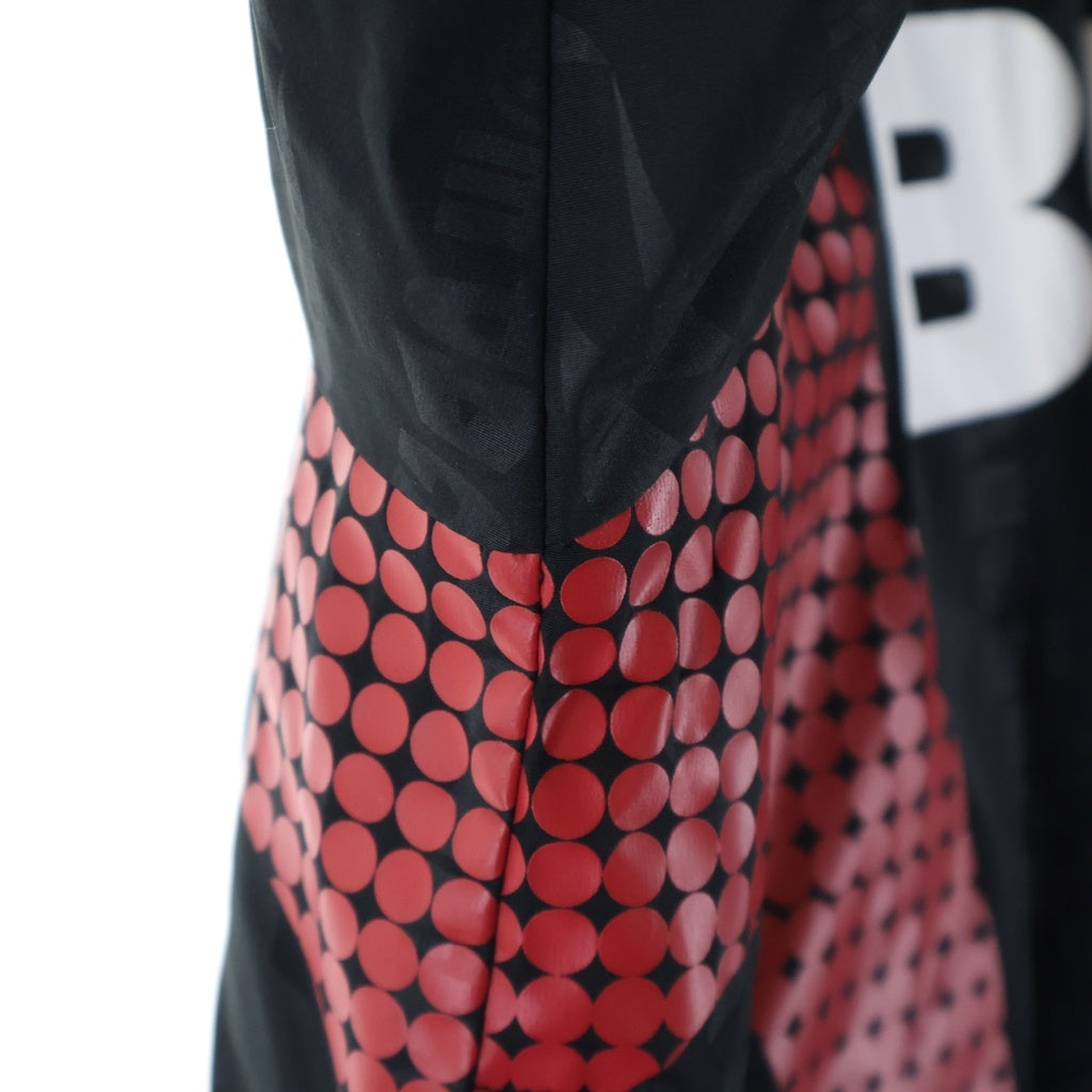 A BATHING APE(アベイシングエイプ) ABA FRAME MONOGRAM JACQUARD MULTI LOGO PADDED JACKET モノグラムジャガード マルチロゴ パデッド 中綿 ジャケット ブラック/レッド 001HJM301303M