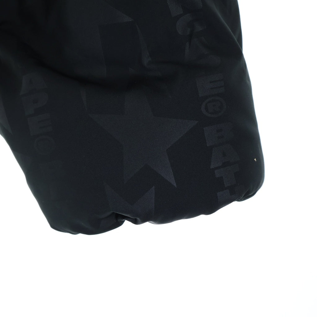 A BATHING APE(アベイシングエイプ) ABA FRAME MONOGRAM JACQUARD MULTI LOGO PADDED JACKET モノグラムジャガード マルチロゴ パデッド 中綿 ジャケット ブラック/レッド 001HJM301303M