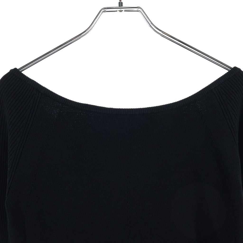 DIESEL(ディーゼル) M-VERA フロント オーバルD オフショルダー ニット ワンピース ブラック A14188 レディース