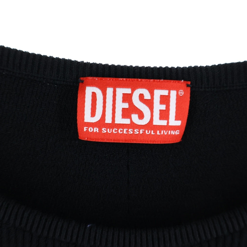 DIESEL(ディーゼル) M-VERA フロント オーバルD オフショルダー ニット ワンピース ブラック A14188 レディース