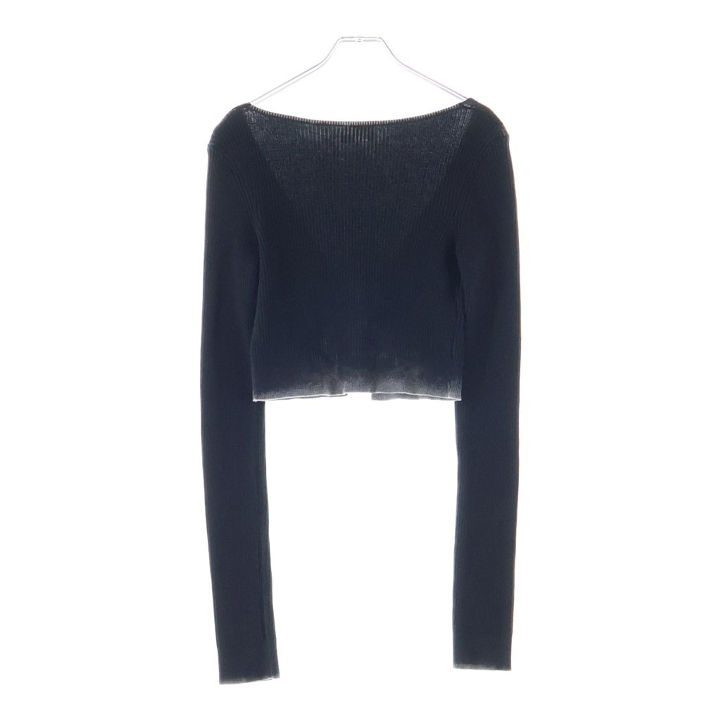 DIESEL(ディーゼル) 24SS M-LATINA オーバルDプレート ニットカーディガン ブラック レディース A14846