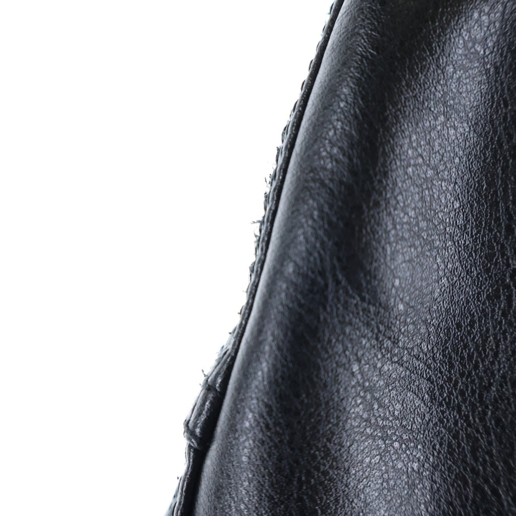 DIESEL(ディーゼル) O-AMBRA-A フロントボタン フェイクレザー ミニスカート ブラック レディース A06190