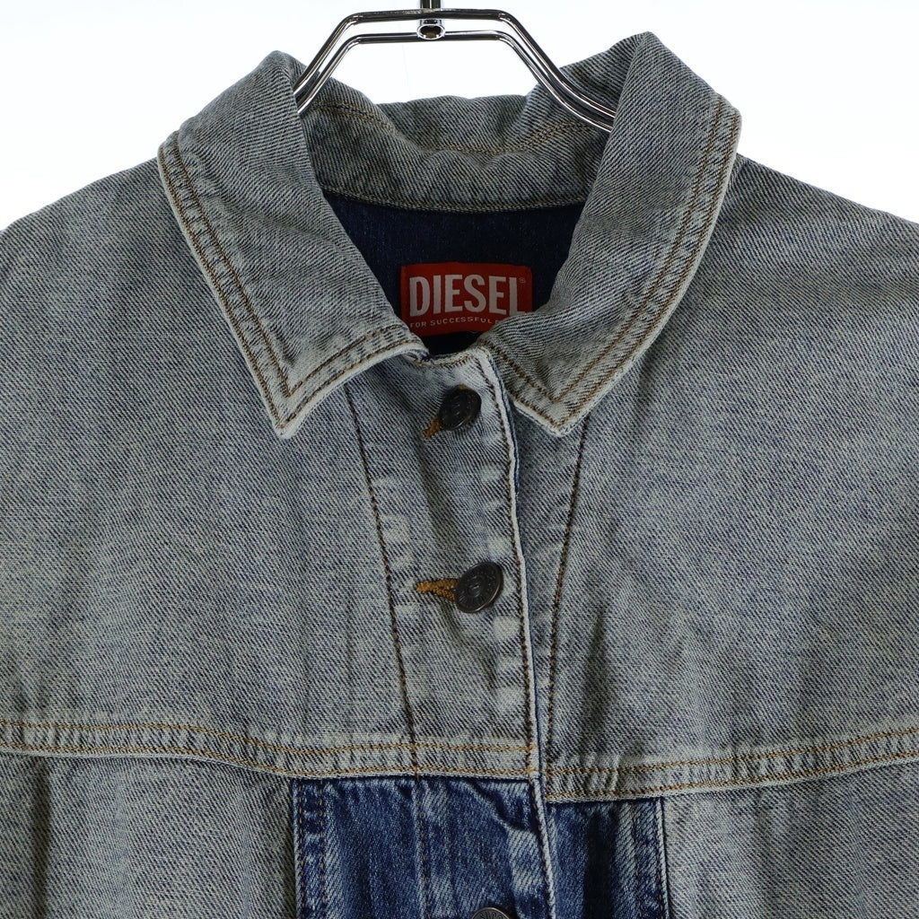 DIESEL(ディーゼル) DE-RAYS デニム ノースリーブ ドレス/ワンピース インディゴ レディース A03729