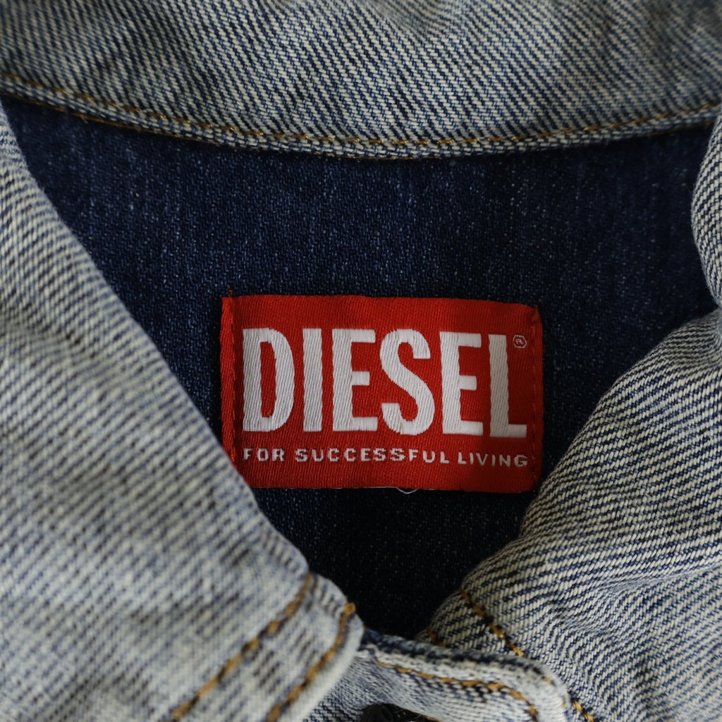 DIESEL(ディーゼル) DE-RAYS デニム ノースリーブ ドレス/ワンピース インディゴ レディース A03729