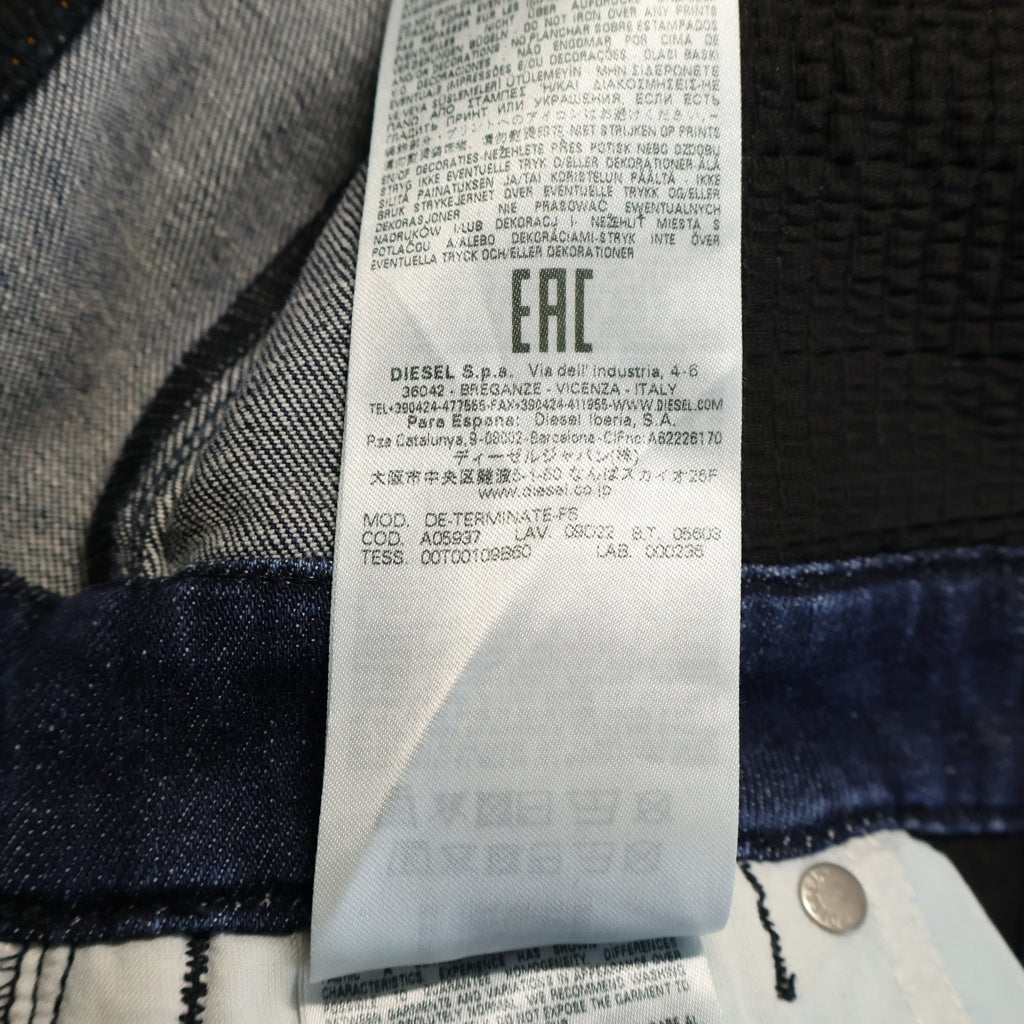 DIESEL(ディーゼル) DE-TERMINATE-FS フルジップアップ デニム ノースリーブ ドレス/ワンピース インディゴ A03729 レディース A05937