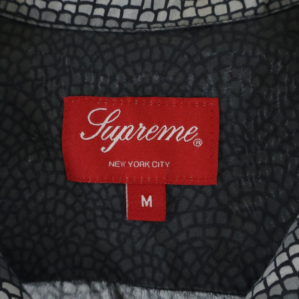 SUPREME(シュプリーム) 20SS Mosaic Silk S/S Shirt モザイク シルク 半袖シャツ ブラック