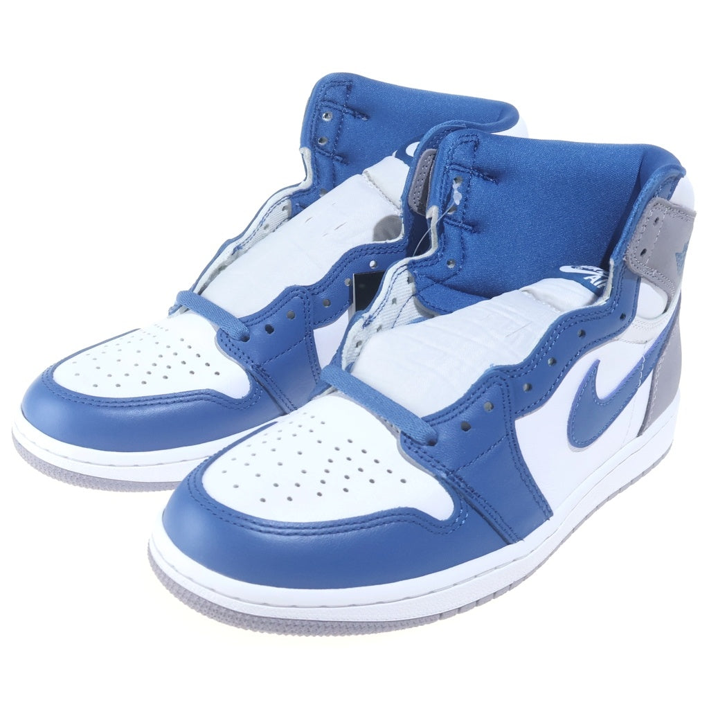 NIKE(ナイキ) AIR JORDAN 1 HIGH OG TRUE BLUE DZ5485-410 エアジョーダン1 トゥルーブルー ハイカットスニーカー ホワイト/ブルー US8.5/26.5cm