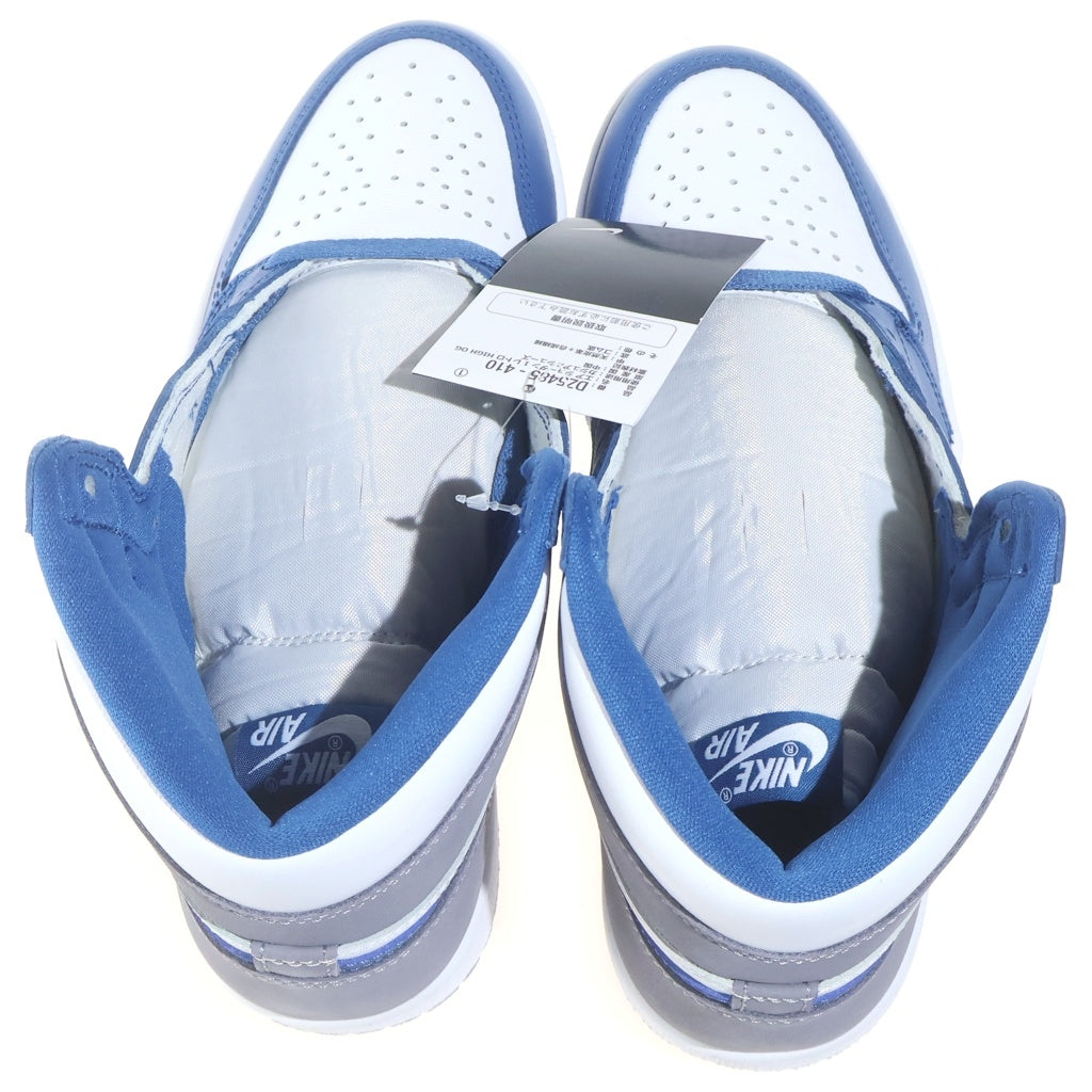 NIKE(ナイキ) AIR JORDAN 1 HIGH OG TRUE BLUE DZ5485-410 エアジョーダン1 トゥルーブルー ハイカットスニーカー ホワイト/ブルー US8.5/26.5cm
