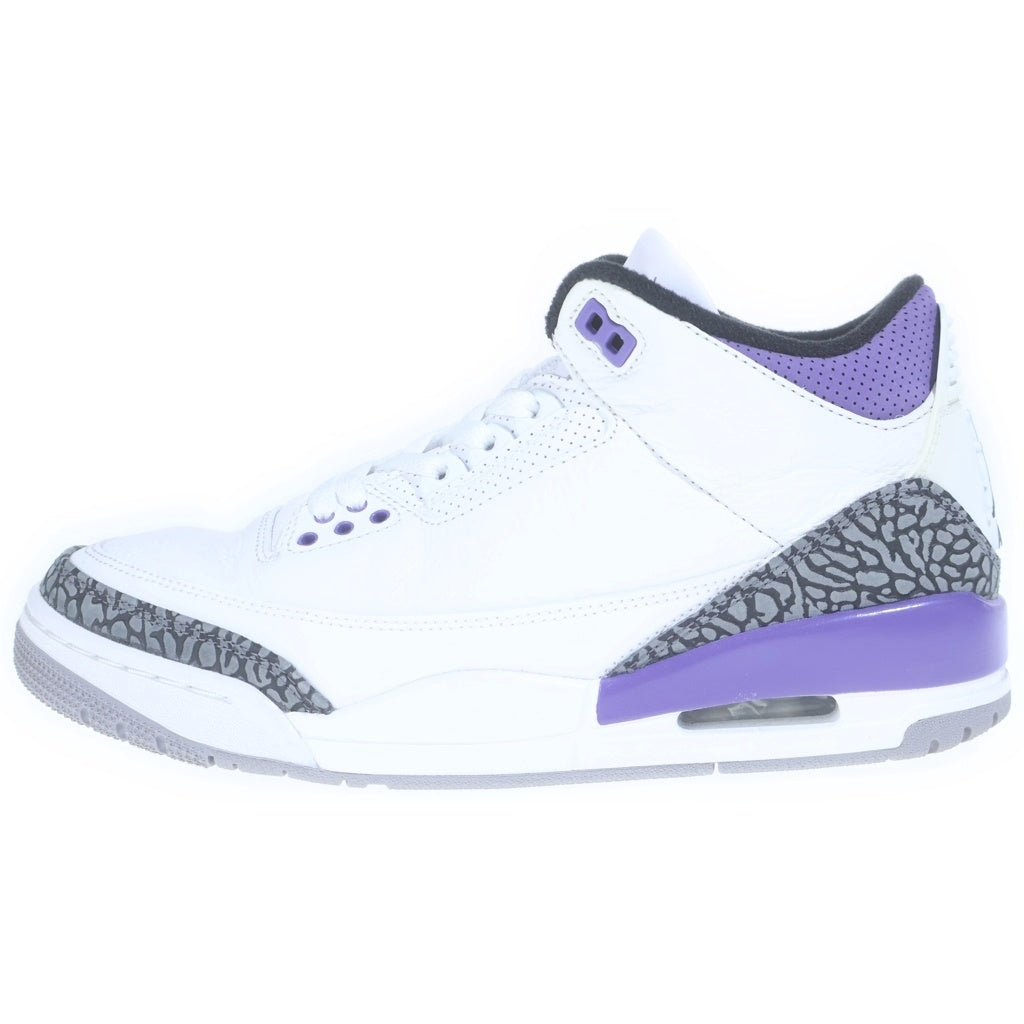 NIKE(ナイキ) AIR JORDAN 3 RETRO DARK IRIS CT8532-105 エアジョーダン3 レトロ ダークアイリス ハイカットスニーカー US8.5/26.5m ホワイト/パープル