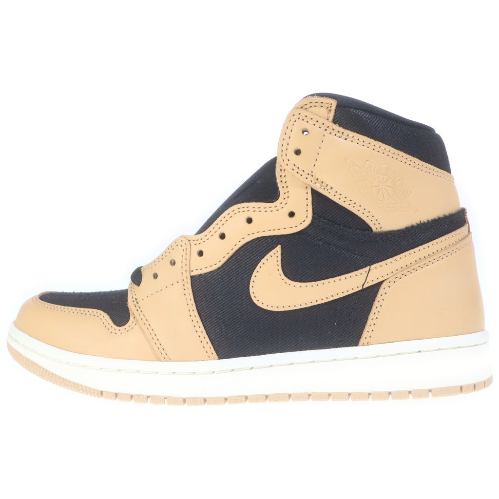 NIKE(ナイキ) AIR JORDAN 1 RETRO HIGH OG VACHETTA TAN 555088-202 エアジョーダン1 レトロ バケッタタン ハイカットスニーカー ブラック/ベージュ US8.5/26.5cm