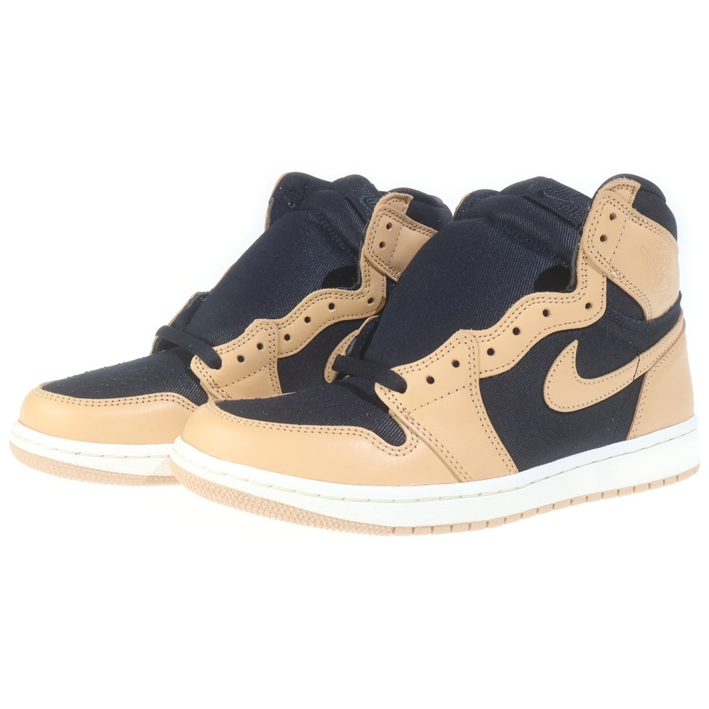 NIKE(ナイキ) AIR JORDAN 1 RETRO HIGH OG VACHETTA TAN 555088-202 エアジョーダン1 レトロ バケッタタン ハイカットスニーカー ブラック/ベージュ US8.5/26.5cm