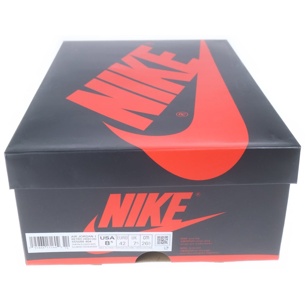 NIKE(ナイキ) AIR JORDAN 1 RETRO HIGH OG DARK MARINA BLUE 555088-404 エアジョーダン1 レトロ ダークマリーナブルー ハイカットスニーカーブラック/ブルー US8.5/26.5cm