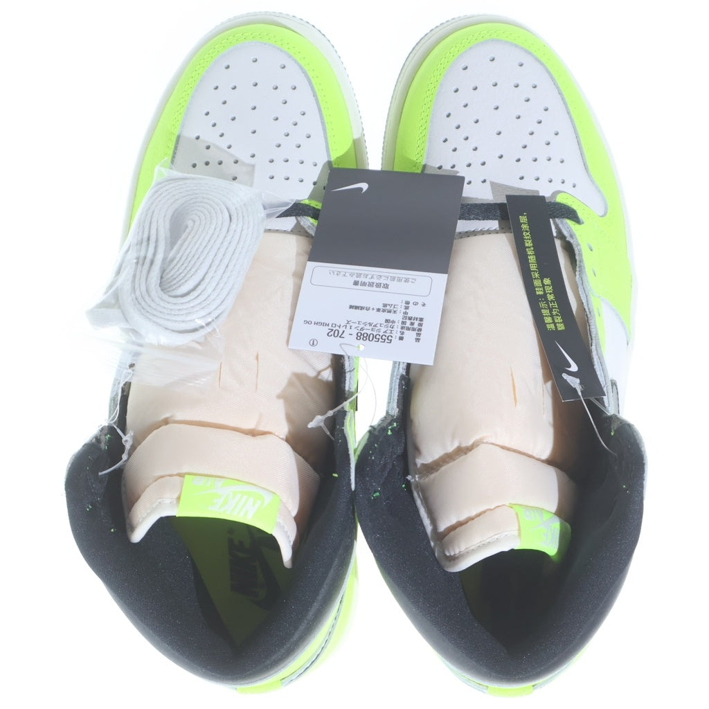 NIKE(ナイキ) AIR JORDAN 1 RETRO HIGH OG VOLT VISIONAIRE 555088-702 エアジョーダン1 レトロ ボルト ヴィジョネア ハイカットスニーカー イエロー/ホワイト US8.5/26.5cm