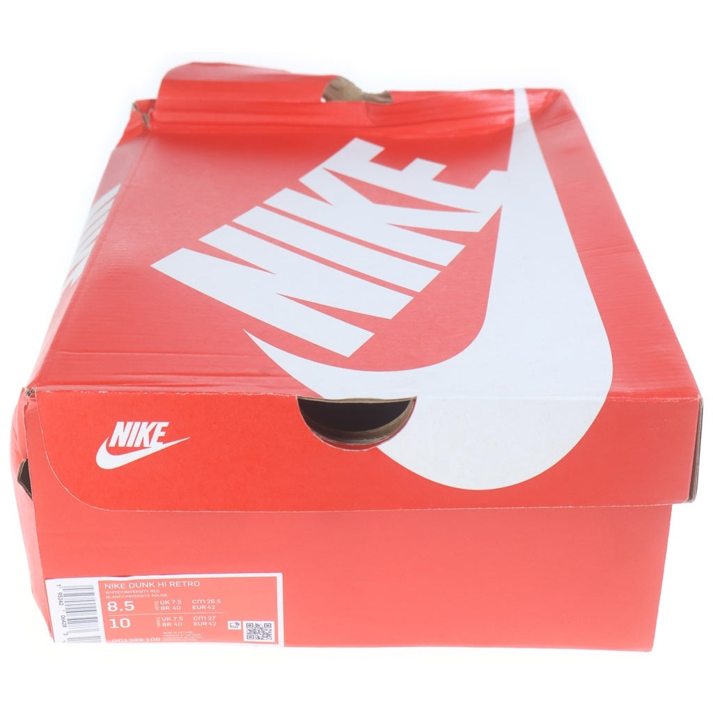 NIKE(ナイキ) DUNK HI RETRO Championship ダンク チャンピオンシップ ハイカットスニーカー ホワイト/レッド US8.5/26.5cm DD1399-106