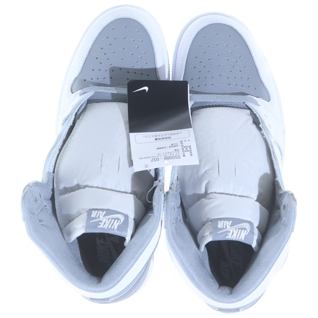NIKE(ナイキ) AIR JORDAN1 RETRO HIGH OG STEALTH エアジョーダン 1 ステルス ハイカットスニーカー グレー/ホワイト US8.5/26.5cm 555088-037