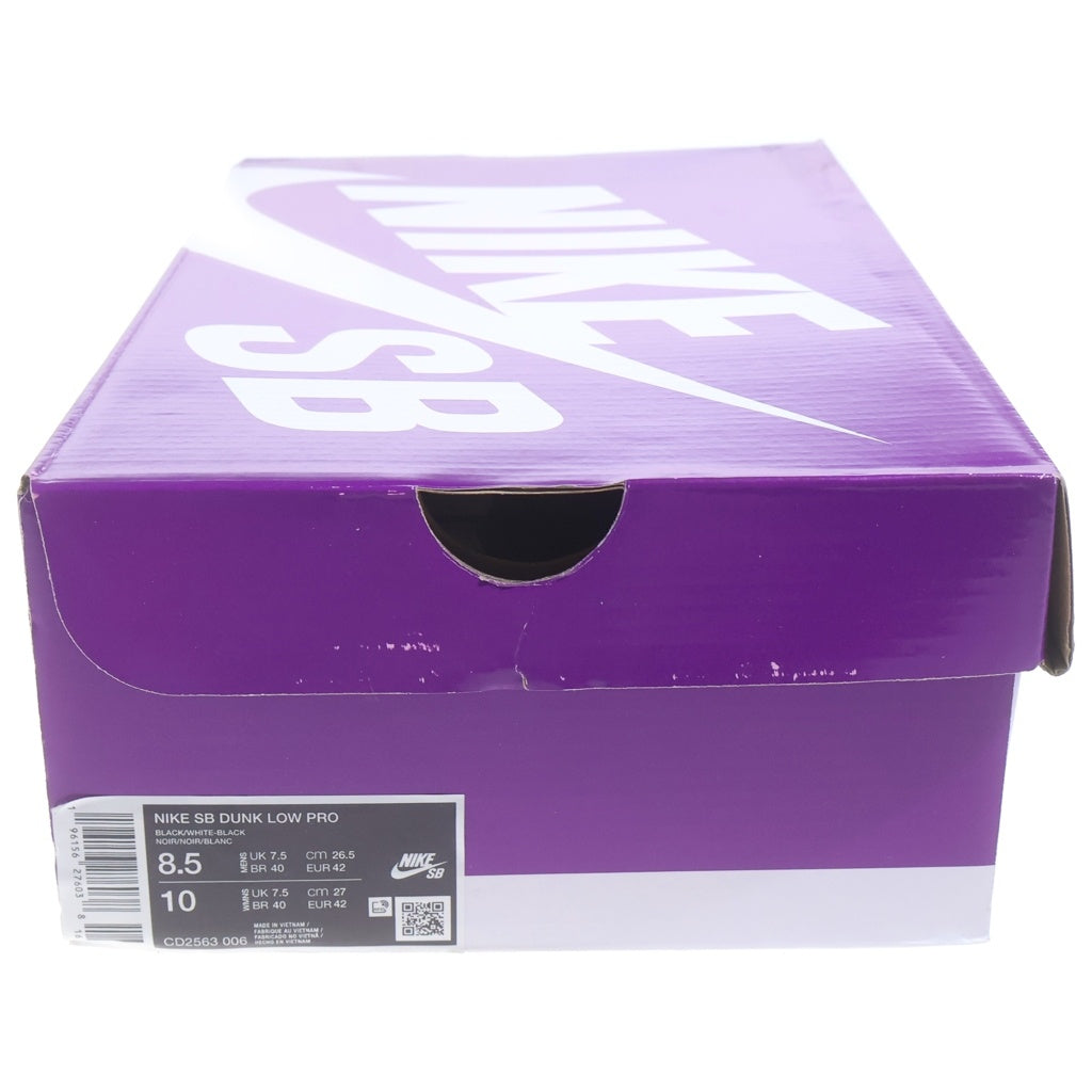 NIKE SB(ナイキエスビー) DUNK LOW PRO CD2563-006 ダンク ローカットスニーカー ブラック US8.5/26.5cm