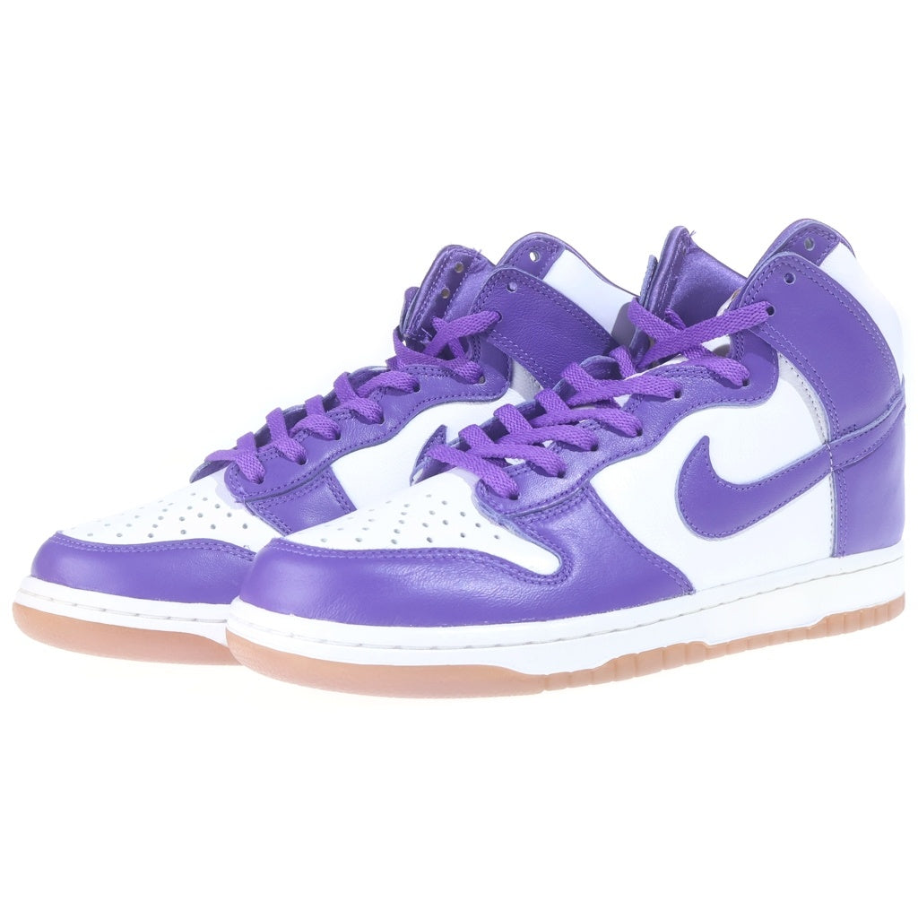 NIKE(ナイキ) DUNK HIGH WMNS VARSITY PURPLE ウィメンズ ダンク ハイカットスニーカー ホワイト/パープル US10.5/27.5cm DC5382-100