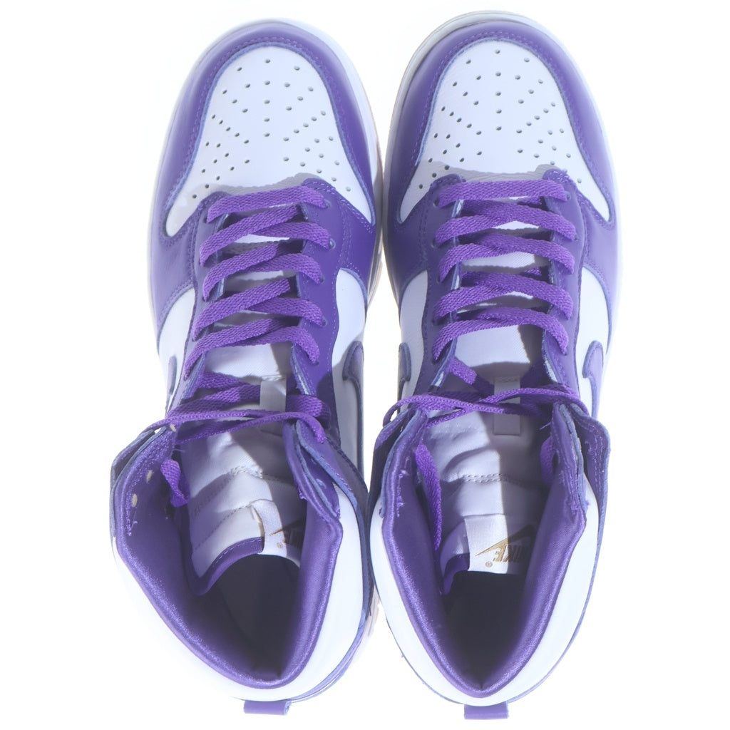 NIKE(ナイキ) DUNK HIGH WMNS VARSITY PURPLE ウィメンズ ダンク ハイカットスニーカー ホワイト/パープル US10.5/27.5cm DC5382-100