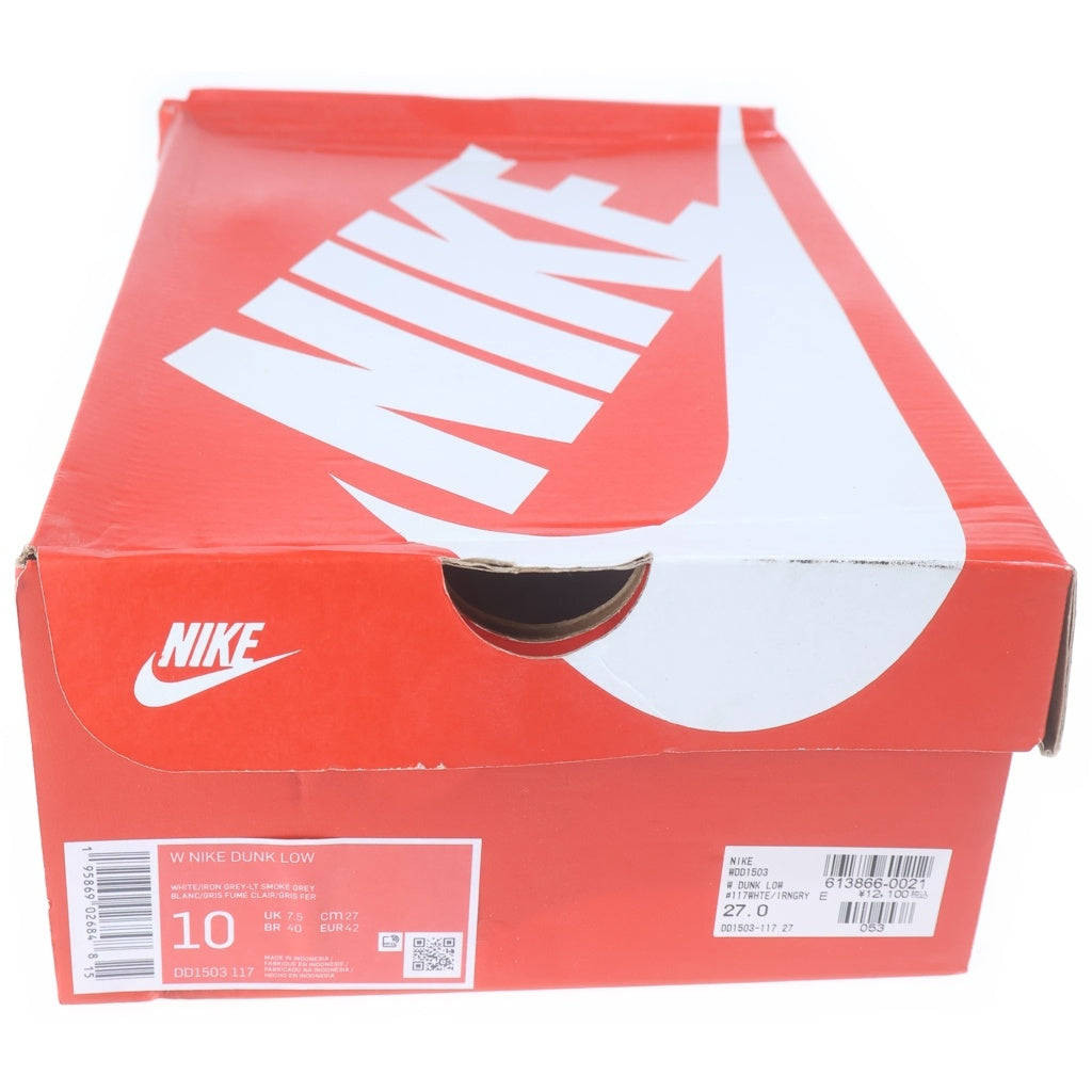 NIKE(ナイキ) WMNS DUNK LOW ウィメンズ ダンク ローカットスニーカー ホワイト/グレー US10/27cm DD1503-117