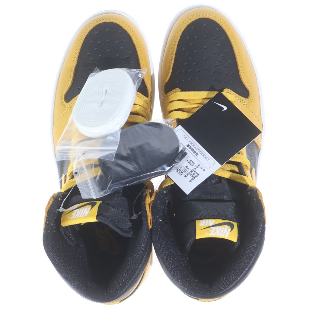 NIKE(ナイキ) AIR JORDAN 1 HIGH OG POLLEN 555088-701 エアジョーダン1 パラン ハイカットスニーカー ブラック/イエロー US8.5/26.5cm