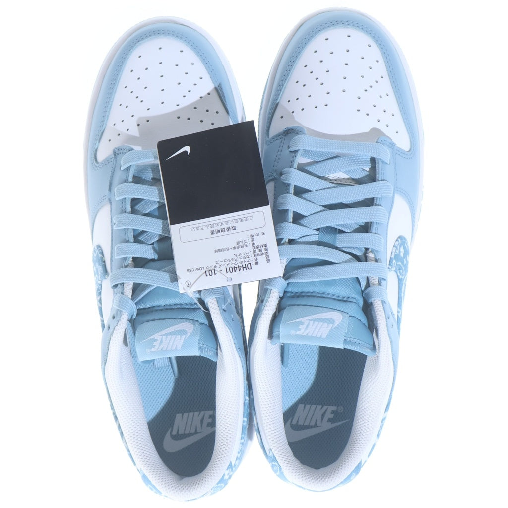NIKE(ナイキ) WMNS DUNK LOW ESS BLUE PAISLEY DH4401-101 ウィメンズ ダンク ブルーペイズリー ローカットスニーカー ホワイト/ブルー US10/27cm