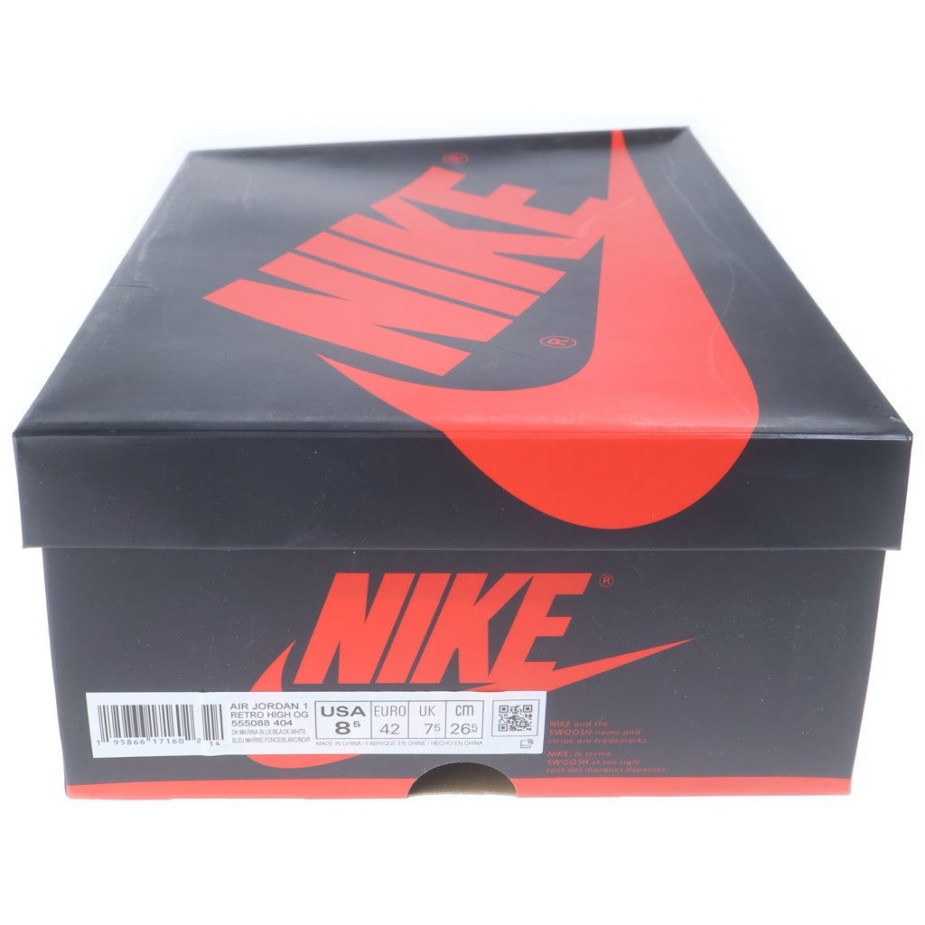 NIKE(ナイキ) AIR JORDAN 1 RETRO HIGH OG DARK MARINA BLUE 555088-404 エアジョーダン1 レトロ ハイカットスニーカー ブルー/ブラック US8.5/26.5cm