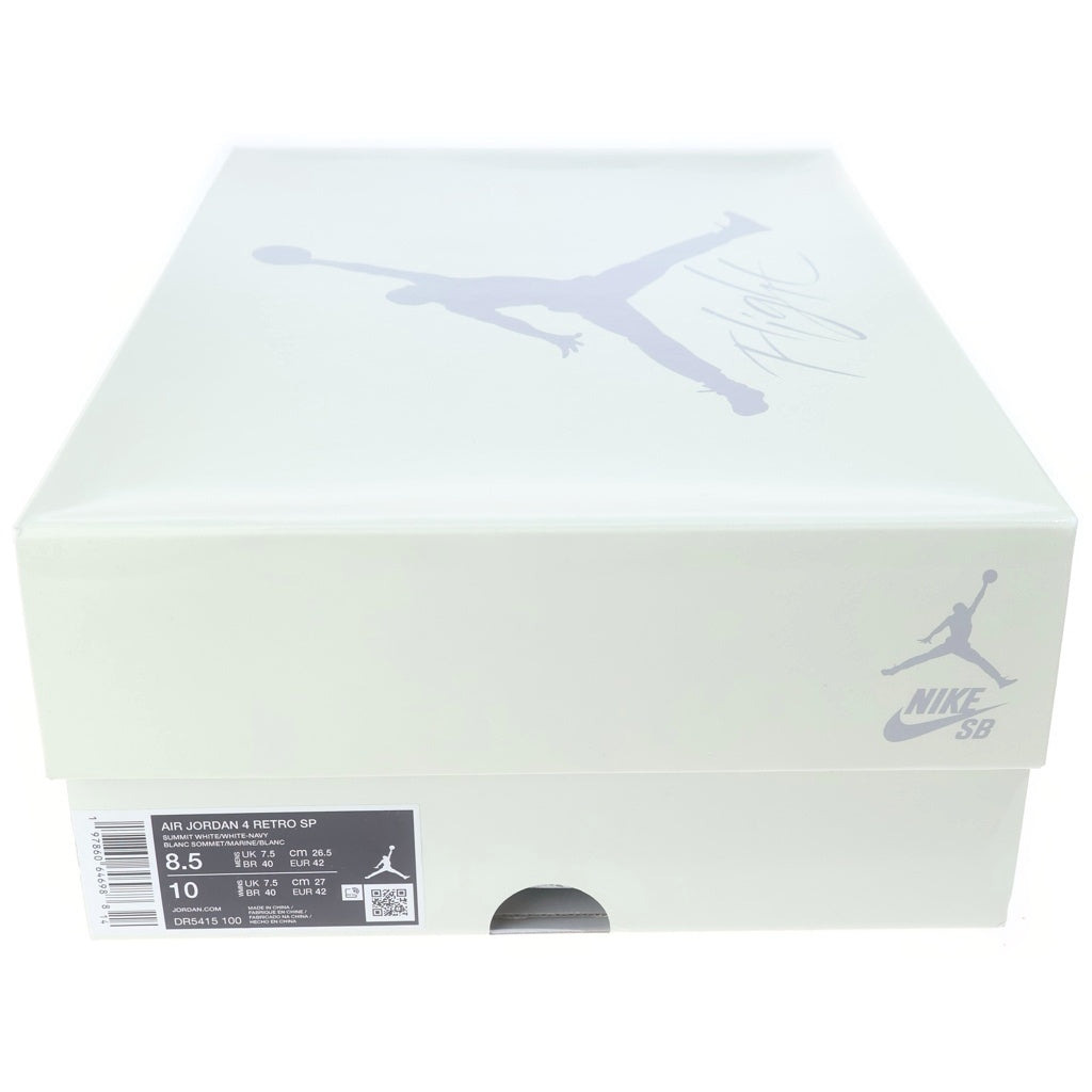 NIKE SB(ナイキエスビー) AIR JORDAN 4 RETRO SP DR5415-100 エアジョーダン4 レトロ ローカットスニーカー ホワイト/ネイビー US8.5/26.5cm