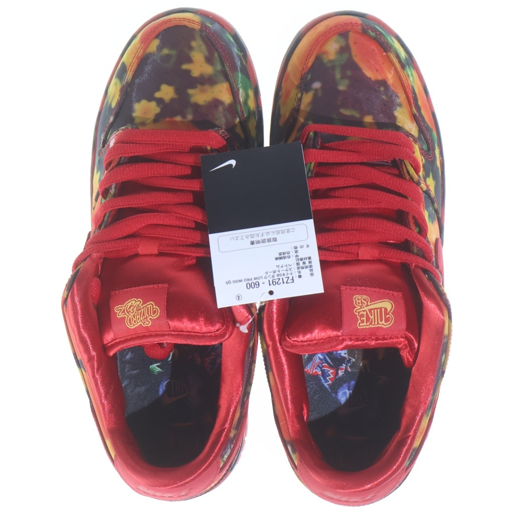 NIKE SB(ナイキエスビー) ×THE WIZARD OF OZ DUNK LOW PRO WOO QS POPPY FIELD FZ1291-600 オズの魔法使い ダンク ローカットスニーカー レッド US9/27cm