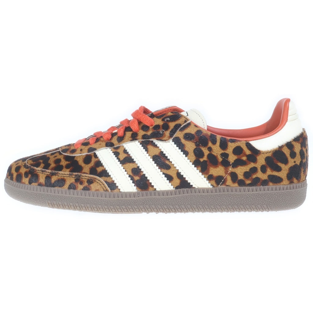 adidas(アディダス) WMNS SAMBA OG LEOPARD ウィメンズ サンバ レオパード ハラコレザー ローカットスニーカー ブラウン US10.5/27.5cm JI2734